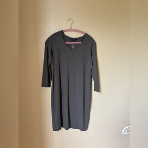 Eileen Fisher Minimalist Closet Staple Capsule Wardrobe NWT PS Gray Dress